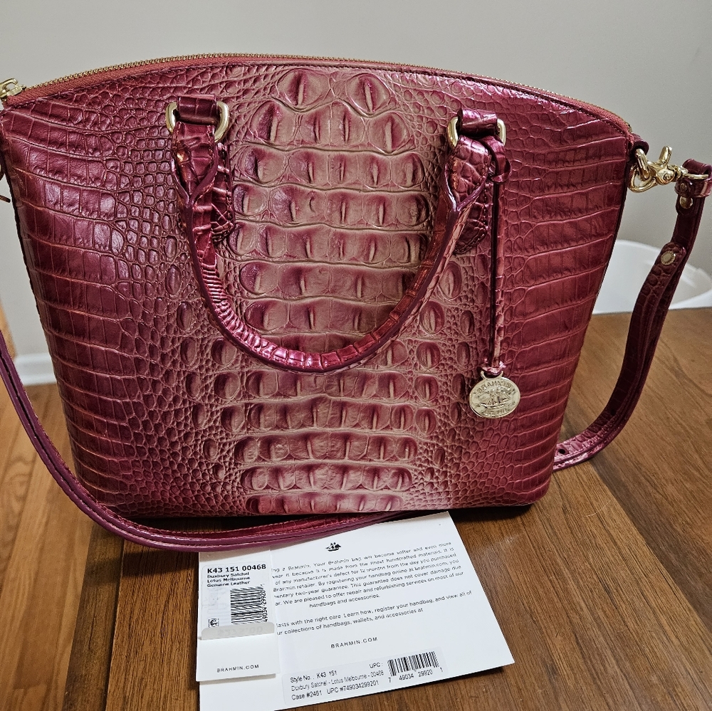 Brahmin Duxbury Lotus Melbourne satchel/ crossbody. LIKE NEW &PERFECT CONDITION